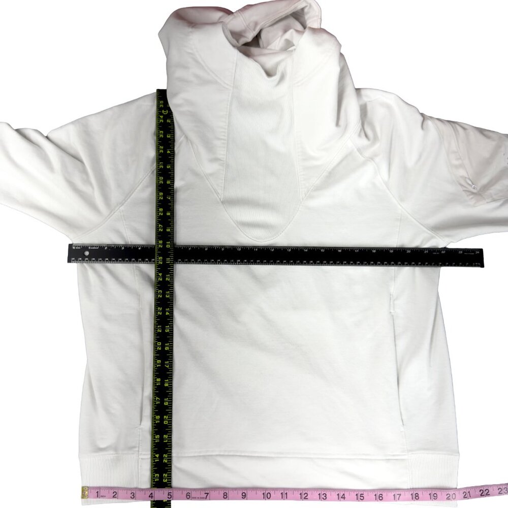 INDYEVA Timea II White Hooded Tunic Pullover Sweatshirt Women's L/G - Picture 7 of 8